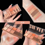 DIKALU 10 v&auml;rvi lauv&auml;rv Pearly Matte Earth Color lauv&auml;rvipalett Shiny Sequins lauv&auml;rv silmapigmendid kauakestev meik
