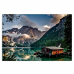 L&otilde;uenditr&uuml;kk Mountains House Lake Nature 60x40 roheline