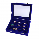 Folulus naiste 7 pesaga sametist ehtekarp ehete korraldaja Kuvaalus Hoiukarp S&otilde;rmused K&otilde;rvar&otilde;ngad Kaelakee Hoiu One Size sinine