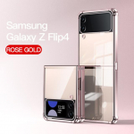 Luksuslik galvaniseeriv l&auml;bipaistev Samsung Galaxy Z Flip 4 3 5g &uuml;mbris V&auml;rviline kokkuklapitav nelja nurga p&otilde;rutuskindel kaitsekate For Samsung Z Flip 4 lilla