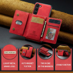 Matte tunnetusega luksuslik nahast rahakoti&uuml;mbris Samsung Galaxy S23 Ultra S22 Plus S21 S20 Fe Volditav 4 3 kukkumisvastane kaardihoidja kate for Galaxy S23 pruun