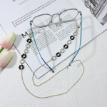 Pearl Beads Mask P&auml;ikeseprillid Kett Roosi Lill Prillide Hoidik Naiste Metallist P&auml;ikeseprillid Rippuvad Ripppaelad Prillide n&ouml;&ouml;r 75cm must