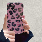 Pink Art Leopard Silikoonist Soft Imd Ins telefoni&uuml;mbris Iphone 11 12 Pro Max 14 Plus 13 Promax Cartoon p&otilde;rutuskindla tagumise &uuml;mbrise jaoks For iphone 14