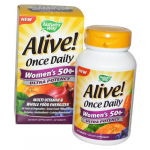 Vitamiinid naistele p&auml;rast 50. eluaastat, Alive! Kord p&auml;evas naistele 50+ &Uuml;litoimekas, Nature's Way 60 tabletti (36344018) 60tab