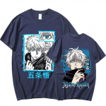 Anime Jujutsu Kaisen Satoru Gojo Graafilise tr&uuml;kiga T-s&auml;rk Meeste Naiste vabaaja l&uuml;hikeste varrukatega Puuvillane suve T-s&auml;rgid Suurem&otilde;&otilde;tmelised gooti t&auml;navar&otilde;ivad M