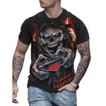 Uus suvine meeste mood T-s&auml;rk Personality Golden Skull Printed Meeste T-s&auml;rk top 8XL