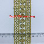 2 m/6,56 jalga iga kott &Uuml;lilai kuldne pits, siidist pitsist, rihmast riidest aksessuaar, mis sobib ideaalselt isetegemiseks, &otilde;mblemiseks pulmadeks Kodukardina sisekujundus!mine