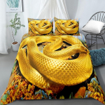 3D HD Digital Print Snake voodipesukomplektid loomade tekikott + padjap&uuml;&uuml;r 2/3 tk &uuml;he kaheinimesevoodiga &uuml;lisuur kaheinimesevoodi komplekt USA/AU/EL suurus ES-cama-105 180x220