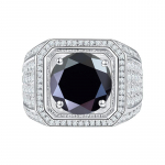 Bague Ringen Mans S925 Sterling Silver Ehted Luksuslikud 1 kat 2 kat D v&auml;rvi Moissanite Diamon S&otilde;rmus &Auml;rimees Suurus 6-13 Avatud s&otilde;rmused 1ct adjustable must