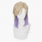 Meeste naiste parukad 45 cm m&auml;ng Twisted Wonderland Vil Schoenheit punutised parukas Cosplay kost&uuml;&uuml;m kuumakindlad s&uuml;nteetilised juuksed One Size lilla