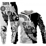 Wolf 3D tr&uuml;kitud kapuutsiga riided &uuml;likond p&uuml;ksid &uuml;likond meeste kevad- ja s&uuml;gise vabaaja kampsun Pullover meeste dressikomplekt mood meeste jaoks 6XL