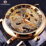 Forsining Dragon Watch Men';s Moe ja vaba aja ažuurne Dragon Manual mehaaniline k&auml;ekell