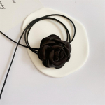 Elegantne suure roosi lillega rangluu kett kaelakee naistele romantiline pidu pulmakaelakee moe ehted t&uuml;drukutele 01