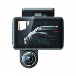 3 kaamerat armatuurkaamera 4-tolline l&auml;bipaistev auto tahavaatepeegel auto videosalvestus videokaamera lainurk auto must