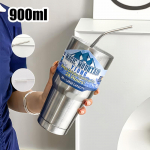 900 ml kohvitassi termospudel roostevabast terasest vaakum isolatsioon k&uuml;lma joogi pudeliga reisikruusid &otilde;lgedest auto veepudelitega 900ml h&otilde;be/sinine