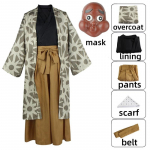 Anime Demon Slayer Haganetsuka Hotaru Cosplay Mask Neutraalne Kimono Halloween J&otilde;ulud Kimetsu No Yaiba Kost&uuml;&uuml;mid L-(Costume+Mask)
