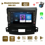 8-tolline Android-autoraadio multimeediumivideopleier Mitsubishi Outlanderi 2005-2011 jaoks koos nupu nupuga Carplay WiFi BT 2 Din 2+32GB 1+32GB