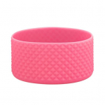 Veepudeli silikoonist saapa rombi tekstuuriga vaakumtass, alumine kaitseraua kate, libisemisvastane kriimustusvastane kaitsev p&otilde;hja varruka kate kolvitopsi jaoks roosa