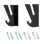 Seinale kinnitatav kuvariiul ruladele koos hoiukonksudega 2 tk must