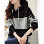 S&uuml;gistalvised vabad vabaaja lapilised kapuutsid Naistele Lihtne mood Universaalne Pullover Naiste kapuutsiga kampsun Naiste riided M must