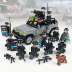 X010 hall Wolf maastikus&otilde;iduki v&auml;ikeste osakeste ehitusplokk must SWAT nuku ehitusplokk m&auml;nguasi