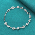 925 h&otilde;bedane lillega armastuse s&uuml;dame k&auml;ev&otilde;ru naistele, pulmade moeehted 20cm