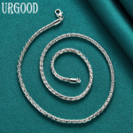 925 h&otilde;bedane 4 mm bambusketiga kaelakee kingituseks moeehted 45cm