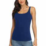 Charmleaksi naiste puuvillane paak, riiuliga rinnahoidja, reguleeritav laiem rihm Camisole Basic Cami tanks 2XL