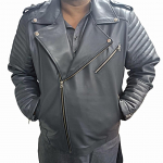 Meeste Must 100% Ehtne Lambanahk, Biker-jakk, Meeste Must Nahk, Slim Fit, Tepitud Stiil, Mootorrattajakk, Nahkjakk, Kingitus Talle XS hall v&auml;rv