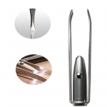 Kaasaskantav roostevabast terasest nutika disainiga kulmukarvade eemaldamise pintsett LED-valguse meigit&ouml;&ouml;riistaga koos akuga