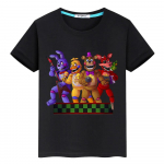 FNAF suvine 100% puuvillane Kawaii T-s&auml;rk Casual poiste anime T-s&auml;rgid y2k &uuml;hes t&uuml;kis Bear Rabbit Game Print L&uuml;hikesed topid lasteriided t&uuml;drukud 160 must