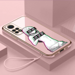 Luksuslik kaetud TPU telefoni&uuml;mbris koos kaelapaelaga Xiaomi Poco F4 F5 M4 M5 X3 X4 X5 13T Redmi Note 10S 11S 10C 13C &uuml;mbrisele A9 Hentai Harajuku Anime Girl Cover Xiaomi Poco F1