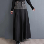 XITAO Patchwork vabaaja plisseeritud A-kujuline seelik Mood Lihtsus Temperament naiste talveseelik HQQ1989 One Size hall