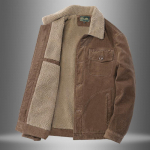 Corduroy jope Meeste s&uuml;gis- ja talvised lahtised Wild Plus samet&uuml;likonnad jakk Meeste vabaaja &uuml;likonnad 5XL brown