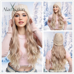 ALAN EATON M&uuml;tsiparukad M&uuml;ts juustega Blond Color Connect s&uuml;nteetilised juuksepikendused naistele Daily Party High Temperature Fiber