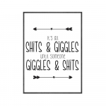 Vannituba Must-valge Sein Kunstitr&uuml;kised Tsiteerimine Naljakad m&auml;rgid Vannil&otilde;uend Maalimine Plakatid P&otilde;hjamaade Vannitoa Kodukaunistus Ilma raamita 21cm&times;30cm NoFrame