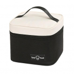 Suure mahutavusega isoleeritud kott, kaasaskantav k&auml;epide, t&otilde;mblukk, veekindel alumiiniumfoolium v&auml;ljas piknikule Bento l&otilde;unas&ouml;&ouml;k puu- ja toidukaupade termojahuti kandekott must