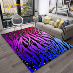 Must-valge v&auml;rviline sebratriibu mustriga vaibavaip koduseks elutoa magamistoa diivani uksemati sisekujunduseks, ala vaip libisemiskindel p&otilde;randamatt 230x160cm