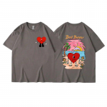 Bad Bunny UN VERANO SIN TI Graafika 2D Print Suvine O-kaelusega meeste/naiste T-s&auml;rk vabaaja puuvillane l&uuml;hikeste varrukatega pullover Unisex r&otilde;ivad M