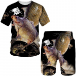 T-s&auml;rgi komplekt Hip Hop V&auml;lispordir&otilde;ivad Suvine Ilus kalastuskunst 3D Prinditud Mehed Naiste T-s&auml;rgid/l&uuml;hikesed p&uuml;ksid/Kost&uuml;&uuml;mid Harajuku Mood Camo XL