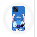 Coque pour Iphone 14 Plus Stitch mignon fond bleu - Maniacase