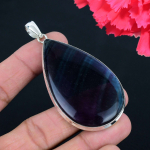 Fluoriit V&auml;&auml;riskivi Ripats Massiivne 925 Sterlingh&otilde;be Ripats Ehted Kingitus Unisexile