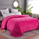 Kristall-sametist voodikate Kahepoolne voodilina tepitud paks libisemiskindel flanelltekk &uuml;he- ja kahekordse magamisaluskatte tekk 200cm*230cm gray