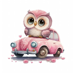 T770#Owl Roosa seinakleebis Lastetoa taust Kodukaunistus Seinamaal Elutoa Tapeet Naljakas Kleebis A-30x28.4cm-PET