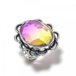Natural Bi-Color Tourmaline Gemstone 925 Sterling Silver Ring Size 8 z0z28