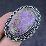 Natural Purpurite Gemstone Handmade 925 Steling Silver Gift Ring Size 6.5 u1g53