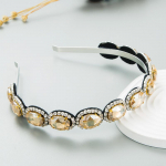 Naiste juuksepael Barokk vintage lihtne &uuml;mmargune klaaskristall, mitmek&uuml;lgne &otilde;hukese servaga temperament peakate OneSize aprikoosi