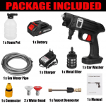 70bar juhtmeta k&otilde;rgsurvepesumasin 1500W laetav autopesup&uuml;stol elektriline veep&uuml;stoli vahtmasin Makita 18V aku jaoks 1*Battery