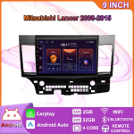 10-tolline Android Carplay Mitsubishi Lancer 2008-2015 jaoks Autoraadio Multimeedia Video M&auml;ngija GPS Navigatsioon WIFI 4+64GB 2+32GB