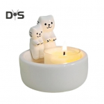 Keraamika Paar Kassi K&uuml;&uuml;nlahoidja Soojendavad K&auml;pad Kassipoja Tee L&otilde;hnastatud K&uuml;&uuml;nlajalg Elutoa Vannitoa T&ouml;&ouml;lauakaunistus J&otilde;ulukingitus valge